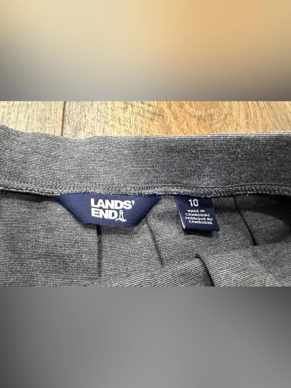 Lands End Girl’s Uniform Skirt Size 10 Pleated Knee Length School Girl, Gray